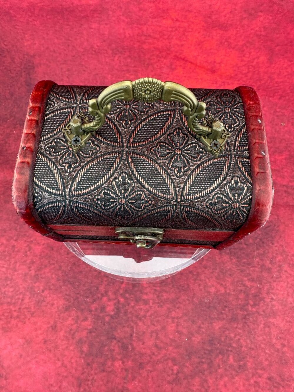 VINTAGE STYLE WOODEN JEWELRY OR TRINKET KEEPSAKE STRAGE DECORATIVE BOX - Picture 2 of 11